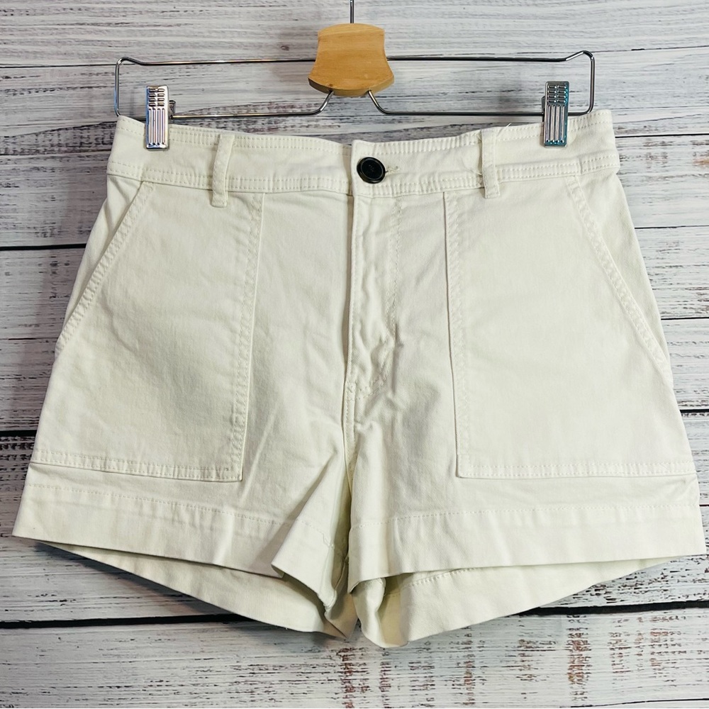 H&M White Denim Shorts | Size 8